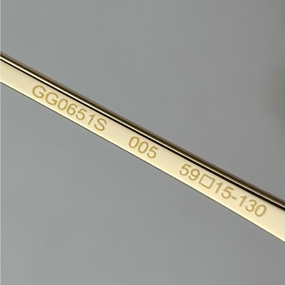 Gucci 💅 Brown Gradient Gold GG Lens 59 15 130 Women's Sunglasses GG0651S 005 NEW - Picture 11 of 16